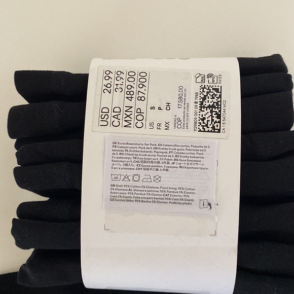 H&M Short Trunks 5 Pack Underwear, Size Small - Picture 4 of 5